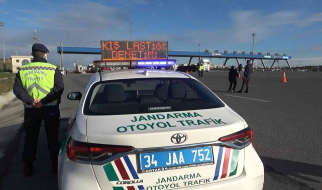 Jandarmadan 'kış lastiği' denetimi