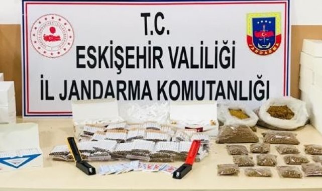 Jandarmadan kaçak tütün ve makaron operasyonu