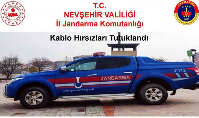 Kablo hırsızları tutuklandı