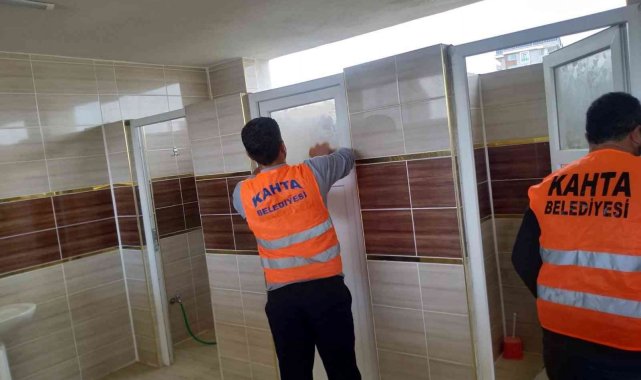 Kahta Belediyesi'nden camilere hijyen desteği