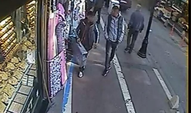 Kanepe örtüsü çalan şahıs kameralara yakalandı