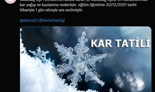 Kar eğitime engel getirdi