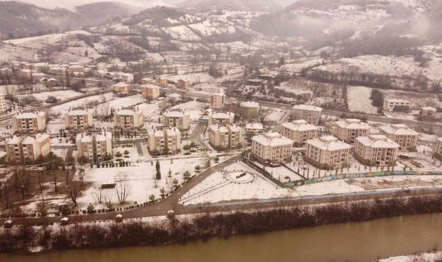 Kar manzaraları havadan görüntülendi