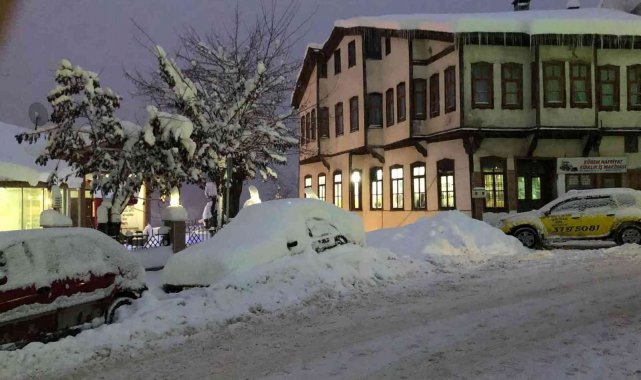 Kar yağışı Küre&#039;de kartpostallık görüntüler oluşturdu