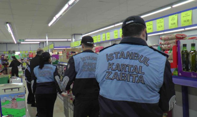 Kartal&#039;da zabıtadan marketlere yönelik fahiş fiyat denetimi