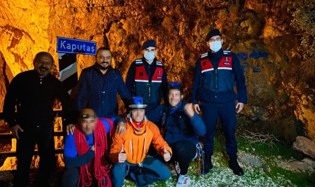 Kaş'ta doğa yürüyüşü sırasında kaybolan 3 kişi bulundu