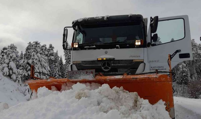 Kastamonu&#039;da 19 köy yolu ulaşıma kapandı
