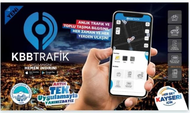 Kayseri Büyükşehir ulaşımı cebe sığdırdı