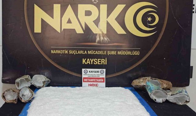 Kayseri'de 2 kilo 200 gram metamfetamin ele geçirildi