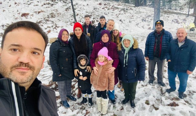 Kazdağları'nda kar keyfi yaşadılar