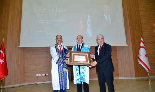 KKTC Cumhurbaşkanı Tatar'a, Ahi Evran Üniversitesi'nden fahri doktora