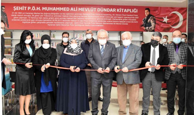 KMÜ'de şehit adına kitaplık açıldı