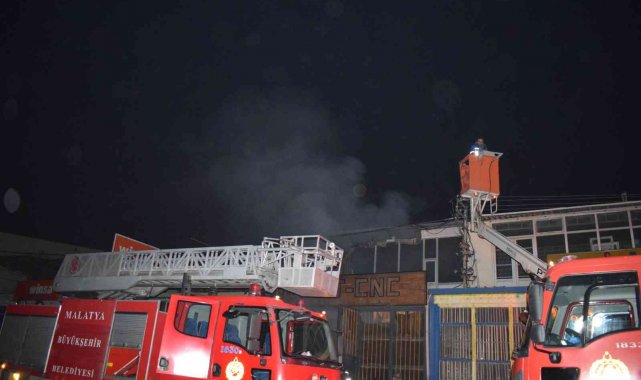 Malatya'da sanayi sitesinde korkutan yangın