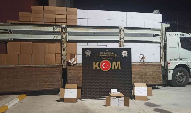 Manisa'da 6 milyon 500 bin makaron yakalandı