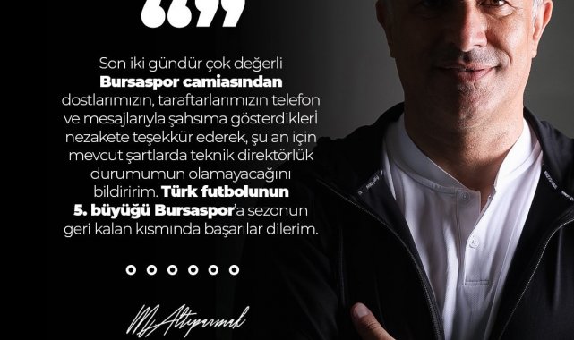 Mehmet Altıparmak'tan Bursaspor açıklaması