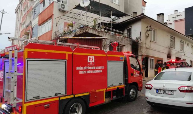 Menteşe'de baca yangını