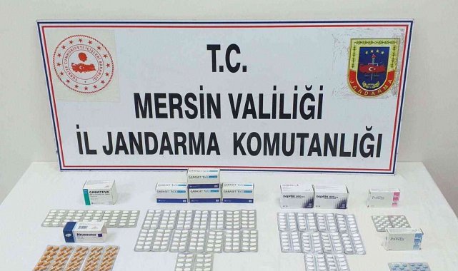Mersin'de 450 adet sentetik uyuşturucu hap ele geçirildi
