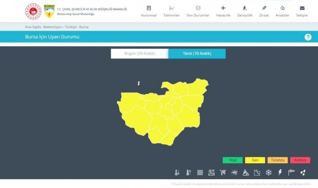 Meteorolojiden Bursa için son dakika uyarısı
