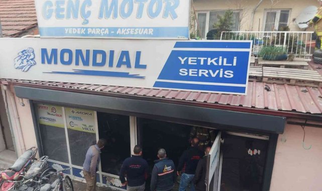 Motorcuda korkutan yangın