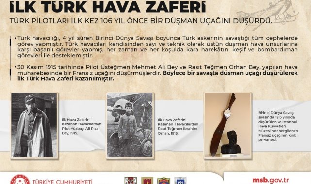 MSB'den ilk Türk hava zaferi anısına anlamlı paylaşım