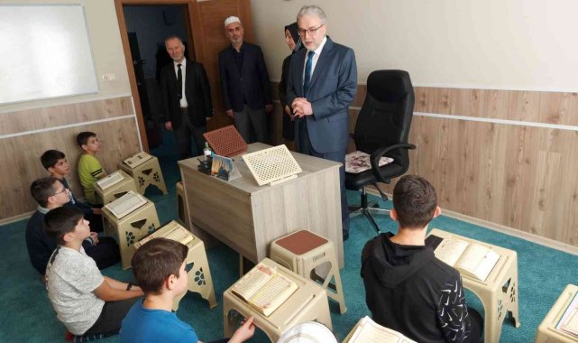 Müftü Can, Kuran kursu öğrencileriyle bir araya geldi