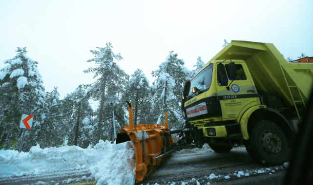 MUĞLA&#039;DA KAR MESAİSİ