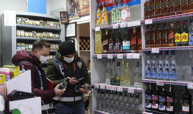 Muradiye'de kaçak ve sahte alkol denetimi