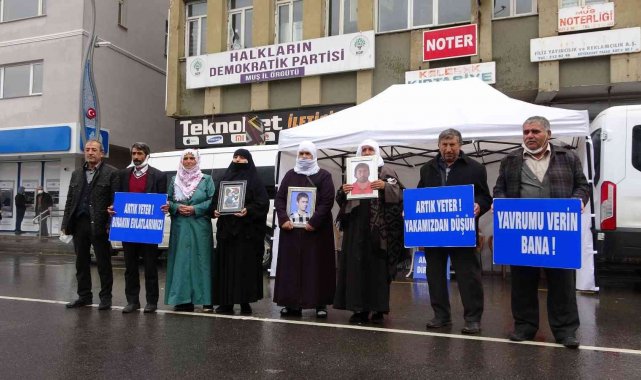 Muş'ta evlat nöbeti tutan ailelerin sayısı 21'e yükseldi