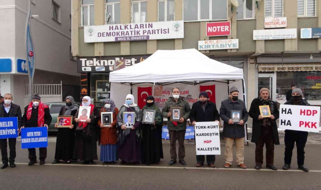 Muş'ta evlat nöbeti tutan ailelerin sayısı 26'ya yükseldi