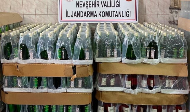 Nevşehir&#039;de satışa hazır 732 şişe kaçak şaraba el konuldu