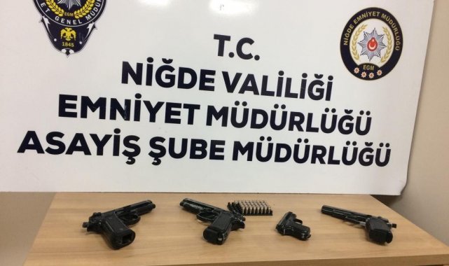 Niğde polisi uygulamalarında 10 ruhsatsız tabanca ele geçirildi