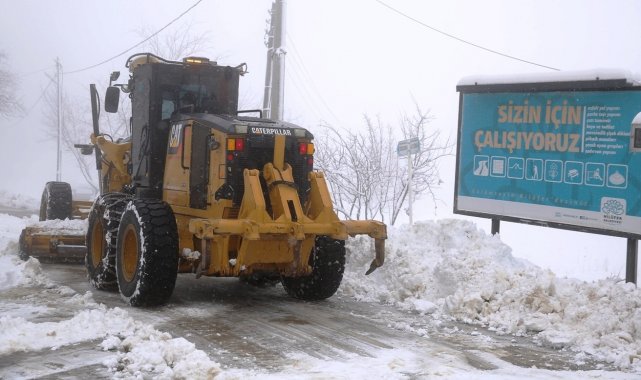 Nilüfer'in yükseklerinde kar mücadelesi
