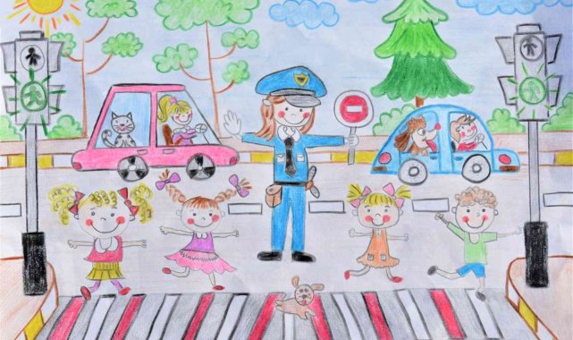 Öğrenciler hayallerindeki polisi şiir ve resimlerine yansıttılar