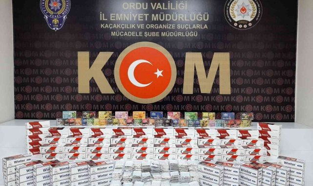 Ordu'da 8 milyon makaron ele geçirildi