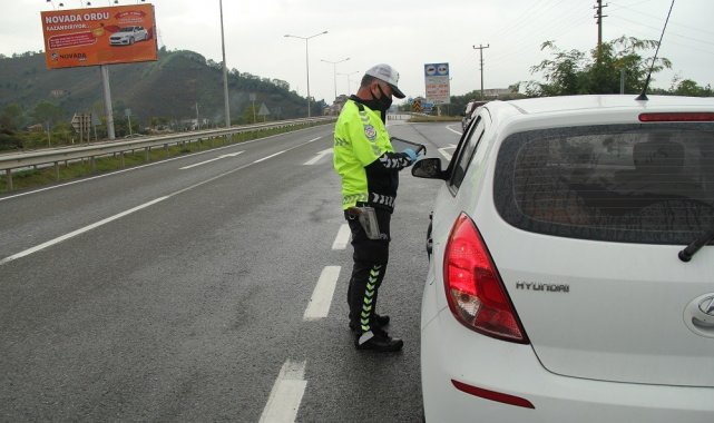 Ordu'da trafik kurallarına uymayan sürücülere yönelik denetim