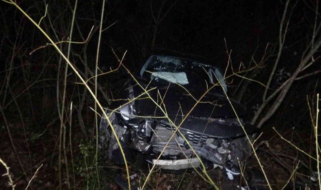 Otomobil 50 metreden dere yatağına uçtu: 1'i çocuk 4 yaralı