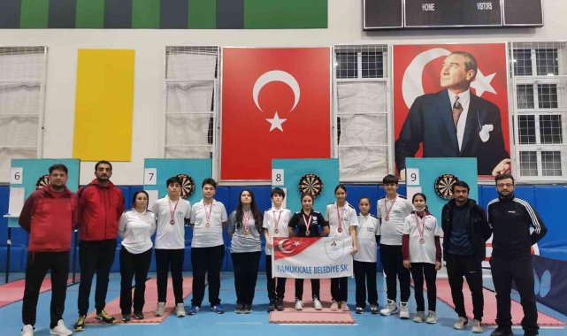 Pamukkaleli dartçılardan 18 madalya