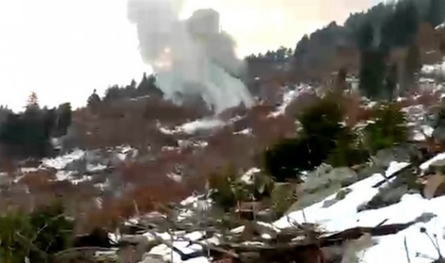 PKK sığınağında ele geçirilen patlayıcılar kontrollü olarak patlatıldı