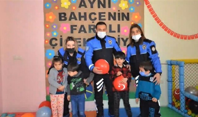 Polis ekipleri özel öğrencilerle bir araya geldi