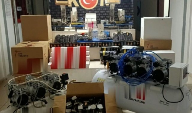 Polisten kaçak sigara üreticilerine operasyon: 1 gözaltı