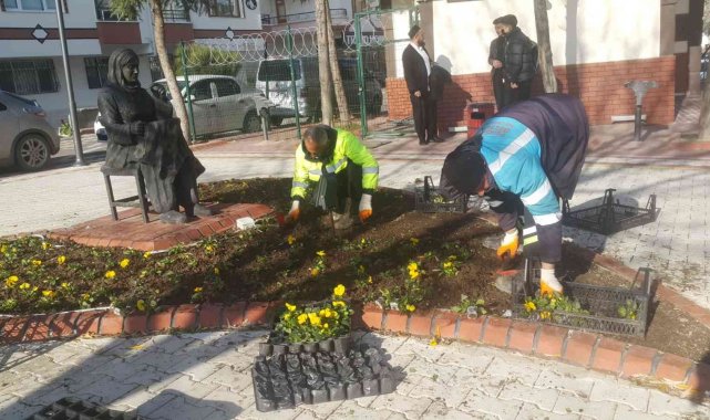 Pursaklar rengârenk kış çiçekleri ile güzelleşiyor