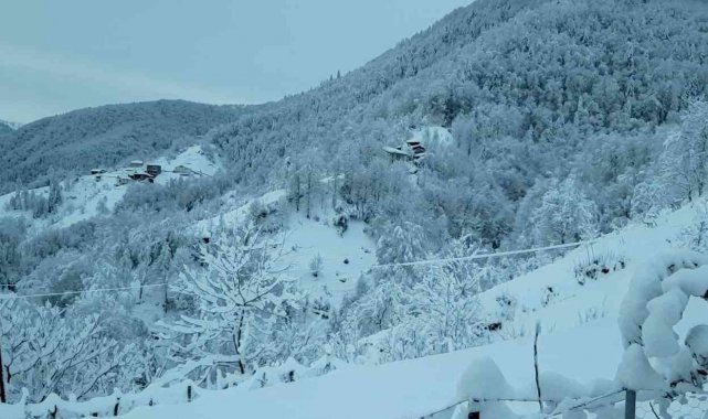 Rize&#039;de kar yağışı nedeniyle 283 köy yolu ulaşıma kapandı