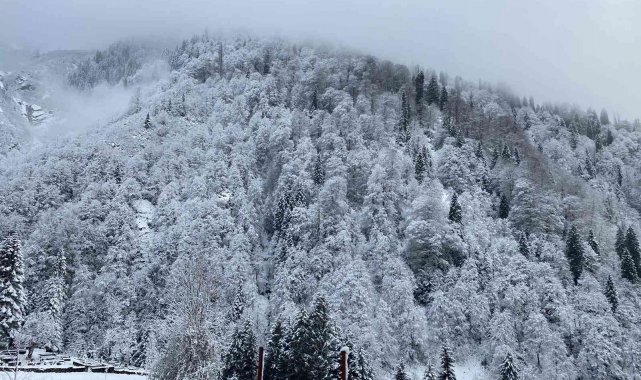 Rize&#039;de kar yağışı nedeniyle 40 köy yolu ulaşıma kapandı