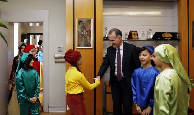 Roman kahramanları Başkan Taban'ı ziyaret etti