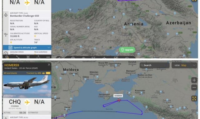 Rus savaş uçakları, Kırım üzerinde uçuş yapan Amerikan uçaklarını takip etti