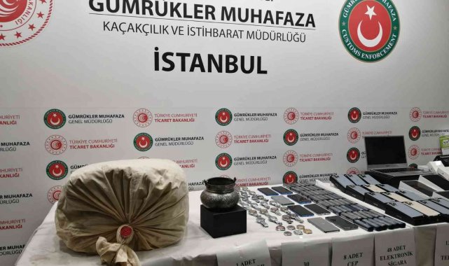 Sabiha Gökçen Havalimanı'nda operasyonlarda 3 milyon TL'lik ürün ele geçirildi