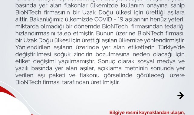 Sağlık Bakanlığından 'ismi bilinmeyen Covid-19 aşısı' iddialarına ilişkin açıklama