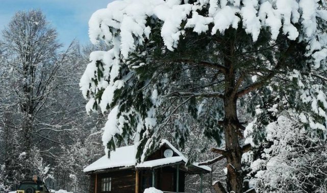 Sakarya&#039;da kartpostallık kar manzaraları