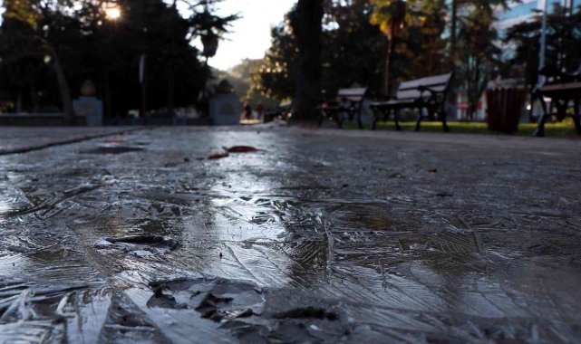 Samsun&#039;da ayaz dondurdu