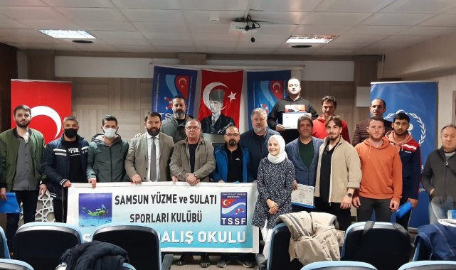 Samsun'da eğitimi tamamlayan 20 dalgıç belge aldı